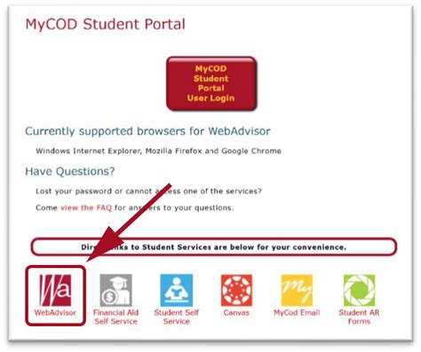 coc student portal|MyCOD Student Portal .